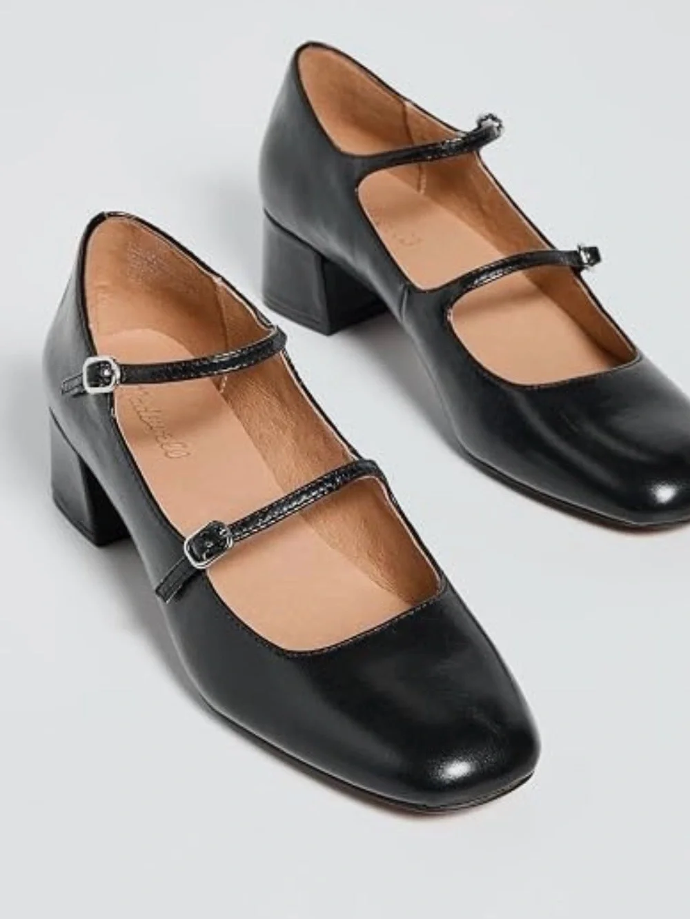 The Nattie Madewell Black Double-Strap Mary Jane Flats 9.5